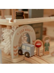 Garage en bois bleu - Little Dutch