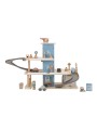 Garage en bois bleu - Little Dutch