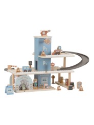 Garage en bois bleu - Little Dutch