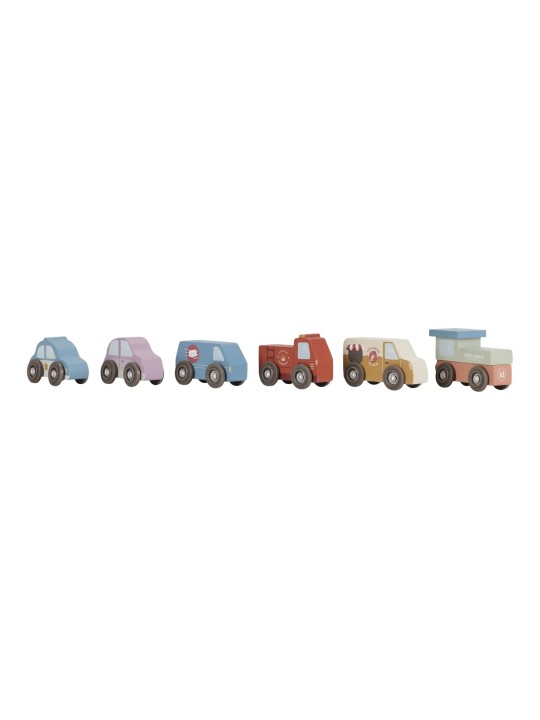 Blocs empilables avec voitures - Little Dutch
