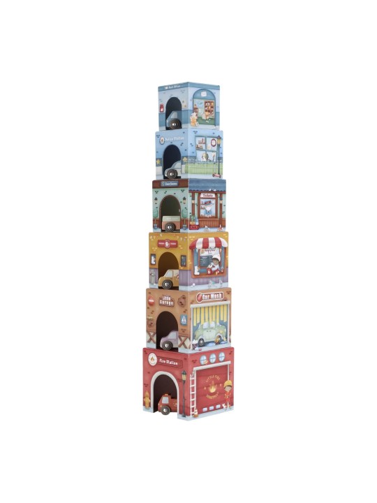 Blocs empilables avec voitures - Little Dutch