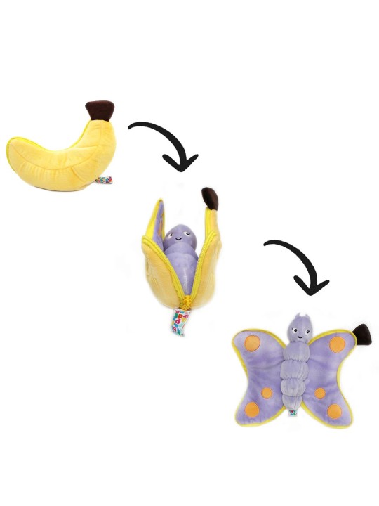 Peluche Poppet le papillon/banane - Flipetz - Les Déglingos