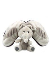 Peluche Velvet l'éléphant/aubergine - Flipetz - Les Déglingos