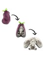 Peluche Velvet l'éléphant/aubergine - Flipetz - Les Déglingos