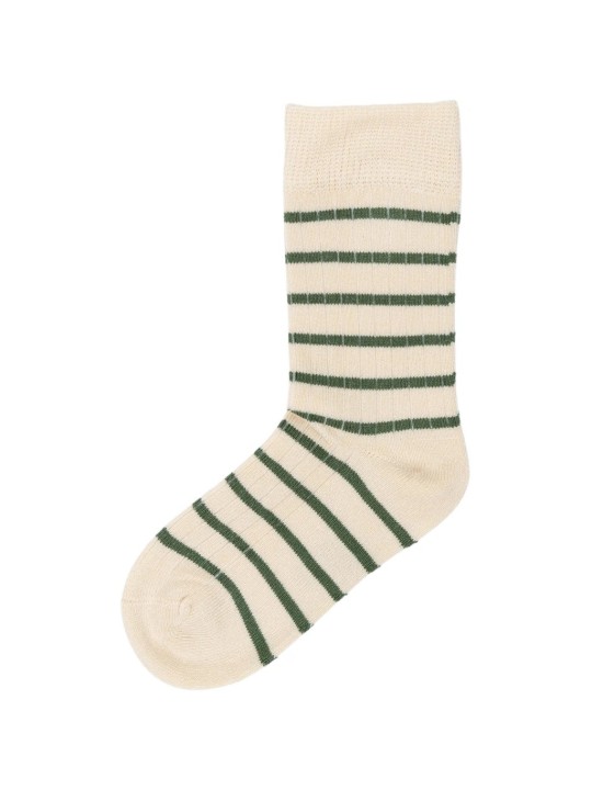Chaussettes en bambou à lignes vertes - Minipop