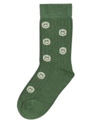 Chaussettes en bambou vertes smiley - Minipop
