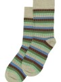 Chaussettes en bambou vertes à lignes - Minipop