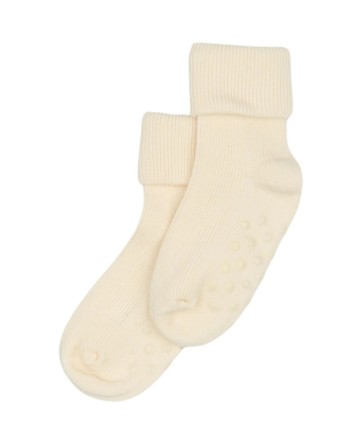 Chaussettes anti-dérapantes en bambou écru - Minipop