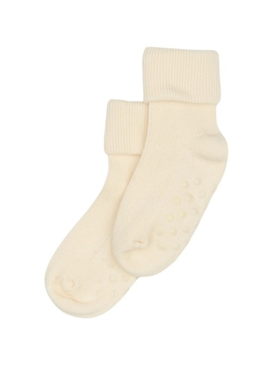 Chaussettes anti-dérapantes en bambou écru - Minipop