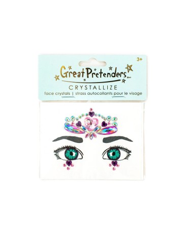Feuille de cristal pour le visage - Coeurs (3 pièces) - Great Pretenders