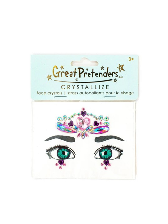 Feuille de cristal pour le visage - Coeurs (3 pièces) - Great Pretenders