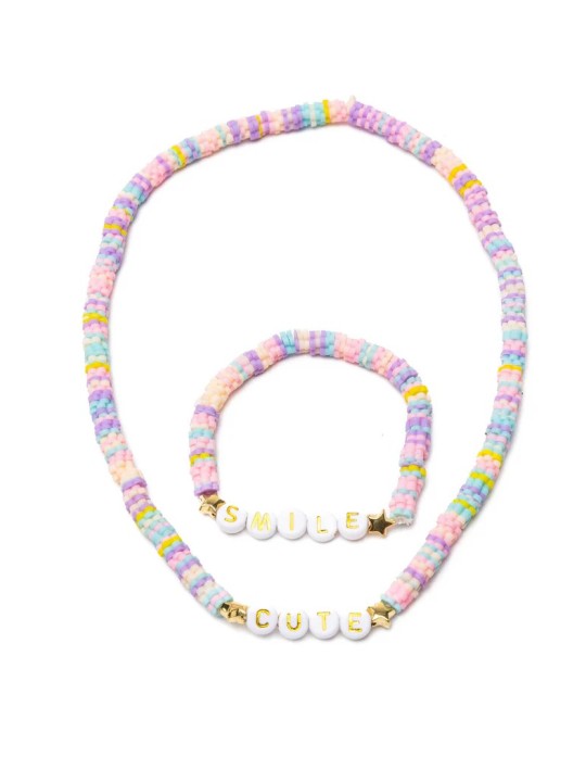 Ensemble collier et bracelet Cute Smile (2 pièces) - Great Pretenders