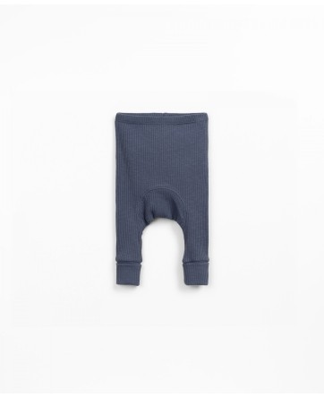 Leggings en maille côtelée - Bleu - Play Up