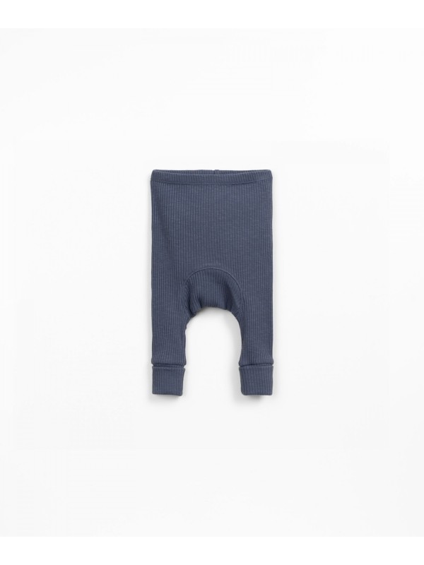 Leggings en maille côtelée - Bleu - Play Up