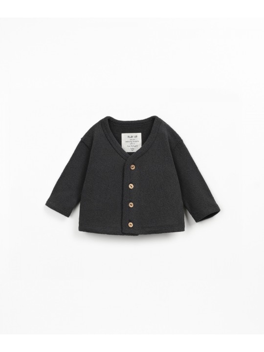 Gilet en maille avec intérieur gratté - Anthracite - Play Up