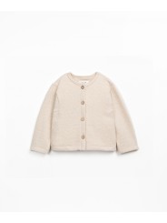 Gilet en maille en coton biologique et régénératif avec boutons en coco - Play Up