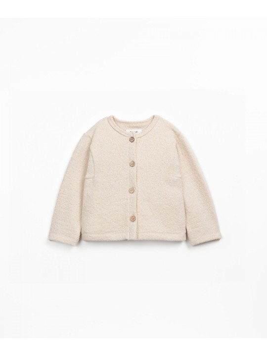 Gilet en maille en coton biologique et régénératif avec boutons en coco - Play Up