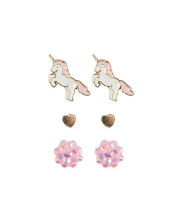 Boucles d'oreilles cloutées licorne  (3 paires) - Great Pretenders