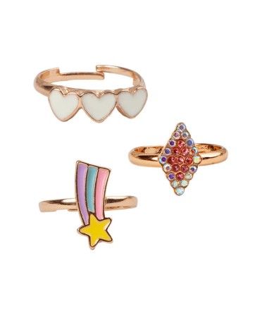 Ensemble de bagues Heart Star (3 pièces)  - Great Pretenders