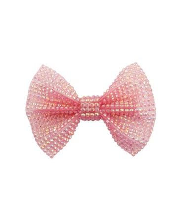 Barrette à cheveux avec nœud en pierre précieuse rose - Great Pretenders