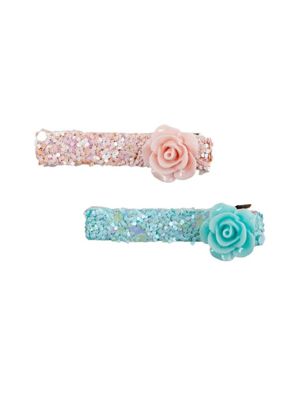 Ensemble de pinces à cheveux Glitter Rosette  - Great Pretenders