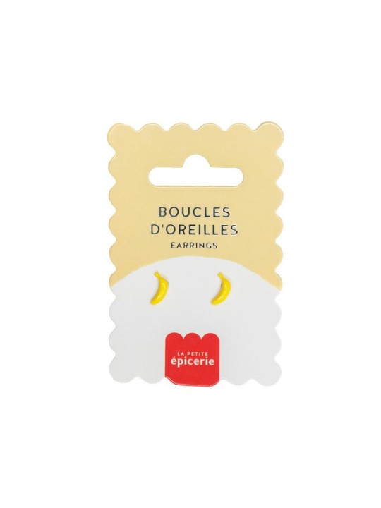 Boucles d'oreilles en porcelaine Banane - La Petite Epicerie