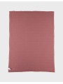 Couverture 75x100 cm en tricot bio rouge - Noukie's