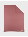 Couverture 75x100 cm en tricot bio rouge - Noukie's