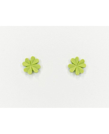 Boucles d'oreilles en porcelaine Trèfle - La Petite Epicerie