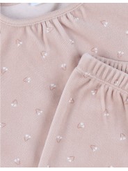 Pyjama en velours 2 pièces Rose Clair - Noukie's