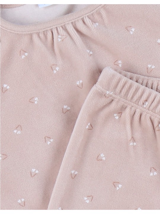 Pyjama en velours 2 pièces Rose Clair - Noukie's