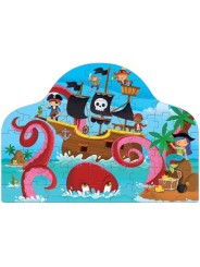 Livre et puzzle fantasy. Pirates et krakens - Sassi