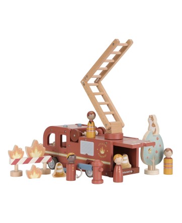 Camion de pompiers en bois - Little Dutch