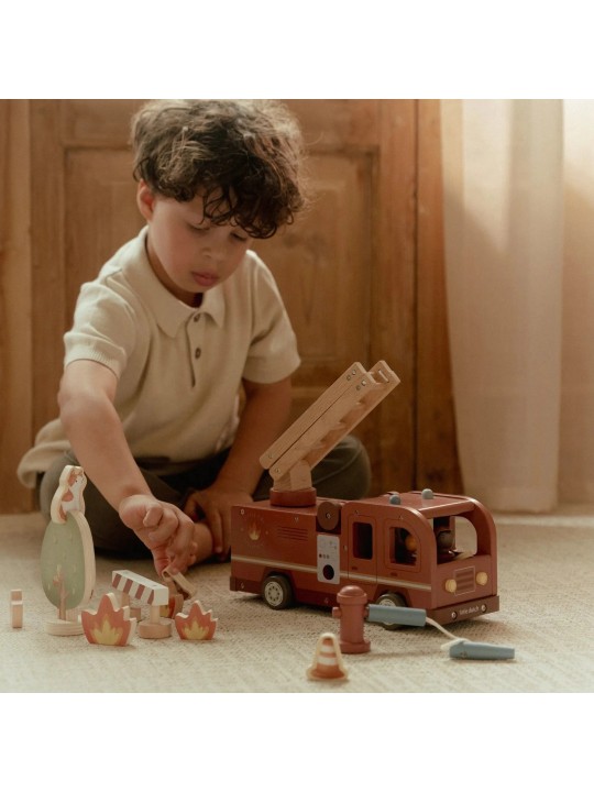 Camion de pompiers en bois - Little Dutch
