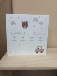 Cadre informations de naissance - Ours - My&Dco