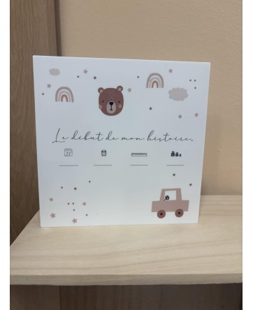 Cadre informations de naissance - Ours - My&Dco