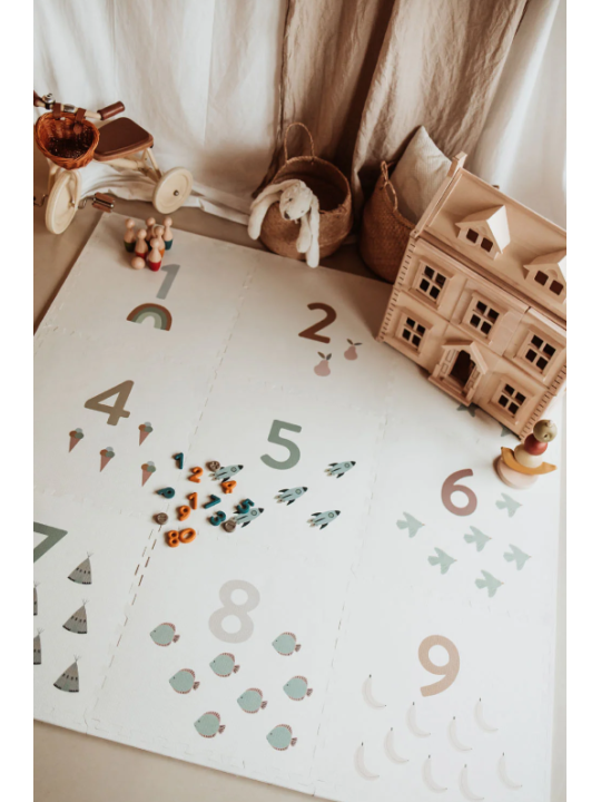 Tapis puzzle EEVAA 3-en-1 - Chiffres- Play&Go