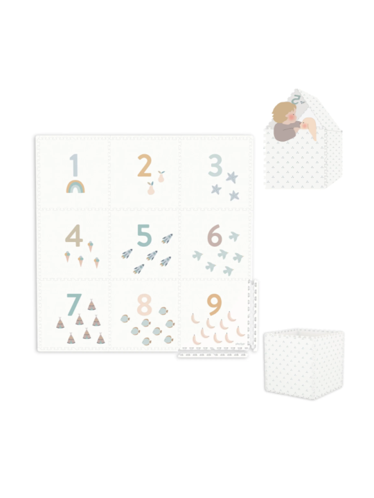 Tapis puzzle EEVAA 3-en-1 - Chiffres- Play&Go