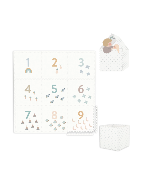 Tapis puzzle EEVAA 3-en-1 - Chiffres- Play&Go