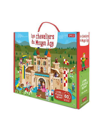 Livre + Puzzle géant - Les chevaliers du Moyen Age - Sassi