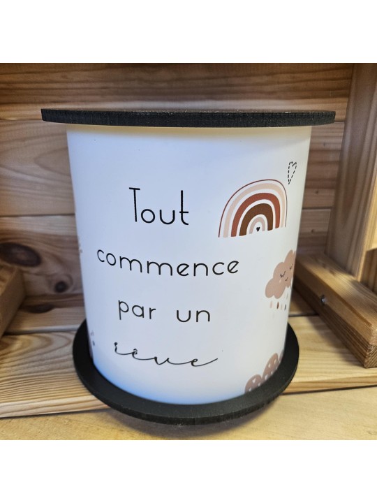 Veilleuse Tout commence par un rêve - Arc-en-ciel - My&Dco