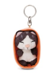 Porte-clés Sleeping Pets Cat noir et blanc  - NICI