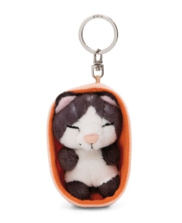 Porte-clés Sleeping Pets Cat noir et blanc  - NICI