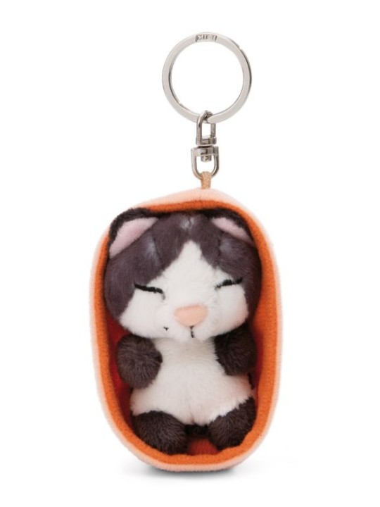 Porte-clés Sleeping Pets Cat noir et blanc  - NICI