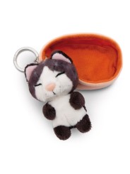Porte-clés Sleeping Pets Cat noir et blanc  - NICI