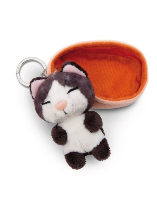 Porte-clés Sleeping Pets Cat noir et blanc  - NICI