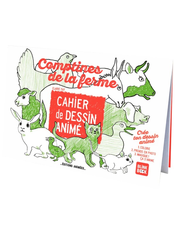 Cahier de dessin animé - Comptines de la ferme - Blink Book