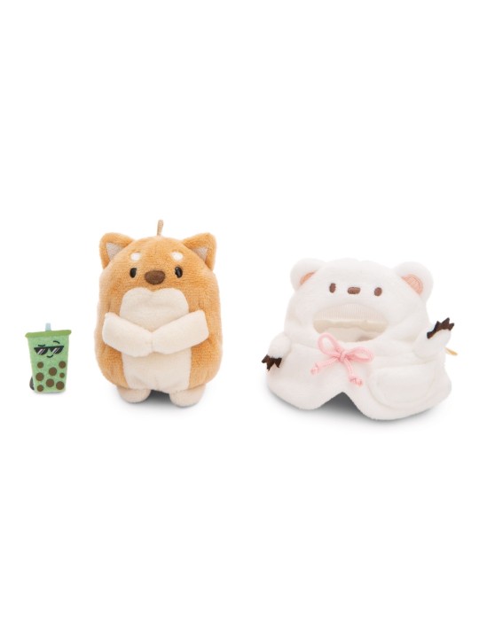 Peluche Hiro avec thé aux perles et costume d'ours polaire - NICI