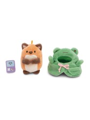 Peluche Fox Geeks avec costume de grenouille et jeu vidéo - NICI