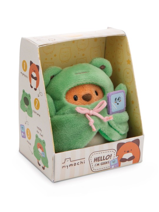 Peluche Fox Geeks avec costume de grenouille et jeu vidéo - NICI